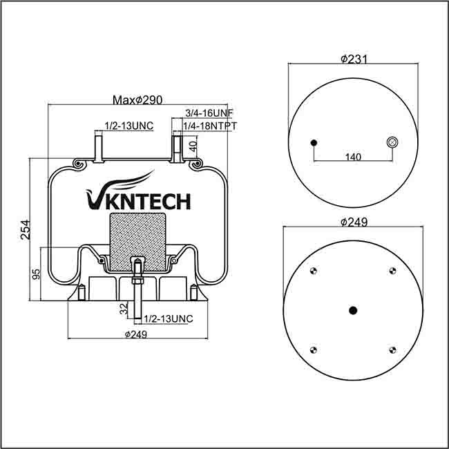 9 10-14 A 490 Watson & Chalin AS0053/ Air Ride Suspension System Air Spring Steel Parts Steel Piston W01-358-9336
