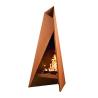Buy cheap Modern Geometric Corten Steel Outdoor Fireplace Chimenea Freestanding from wholesalers