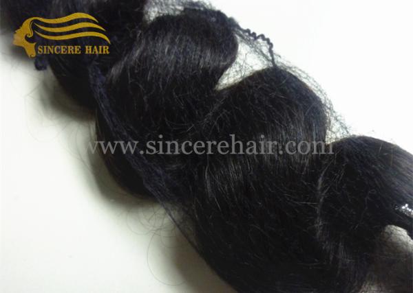 22" Loose Wave Hair Extensions Wefts for sale - Loose Wave Natural Black Virgin