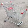 Buy cheap Steel Grocery Carts On Wheels American Style Chromed Metal Shopping Baskets from wholesalers