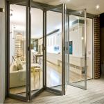External Aluminum Folding Door Shopping Mall Power Coating