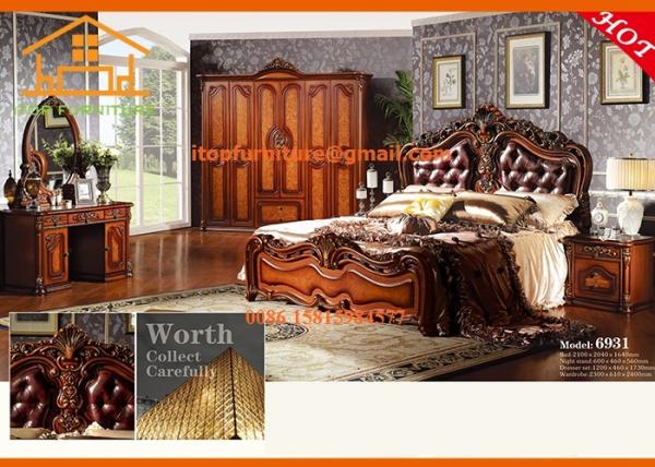 Buy cheap American style Cheap antique luxury home bedroom furniture sets online from wholesalers