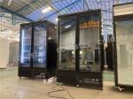 Big Capacity Vertical Display Case Freezer With Double Glass Door