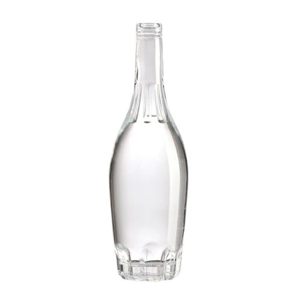 Glass Water Bottle for Voss Round Shoulder Slender Wine Bottle Body Material