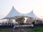 Q355 Tension Fabric Architecture 120mm 50mm Roof Tensile Membrane Structure
