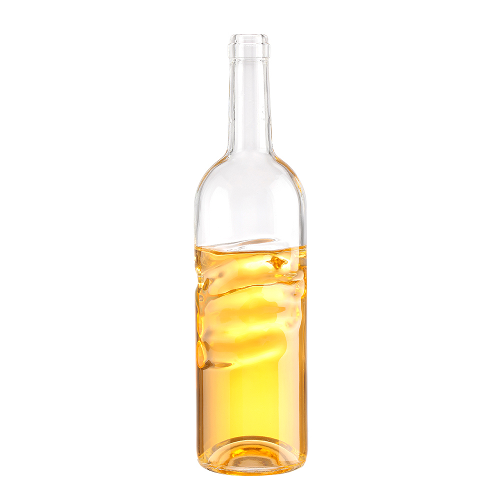 Customized Matte Dark Glass Vodka Bottle Glass Collar Material and Spray Cap 750ml