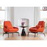 Buy cheap 4 Iron Legs Velvet 0.5cbm Upholstered Lobby Armchair from wholesalers