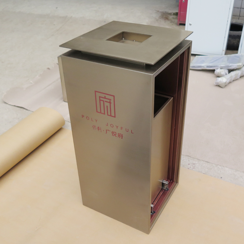 Outdoor Decorative Pull Out Stainless Steel Dustbin Use For School