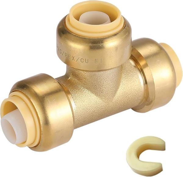 Buy cheap Tubomart OEM Brass Lead Free Push Fit Fitting Shark Bite 1/2 Inch 3/ 4 Inch Pipe Fitting from wholesalers