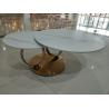 Buy cheap Gold Plated 80cm 55cm Stainless Steel Marble Coffee Table from wholesalers