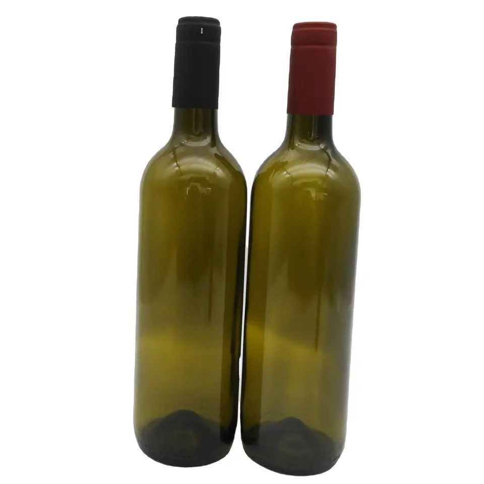 Glass Collar Engraved 187ml Gin Whisky Bottle for Wine 750ml Decal Surface Handling