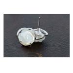 Sterling Silver Mother of Pearl Stud Earrings(XH022915W)