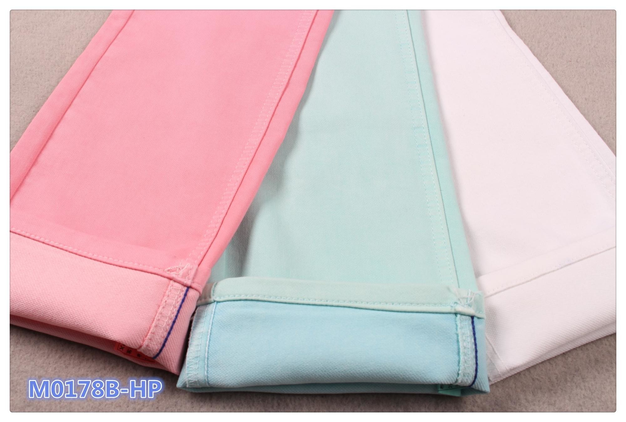 Pink Desizing Bleach Finishing Double Layer Jeans RFD PFD Denim Fabric