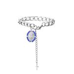 925 Neutral Sterling Silver Chain Bracelet Crystal Pendant Bracelet Jewelry Oem