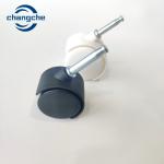 PP Black Durable Swivel Caster Without Brake Metal Stem For Office Chair