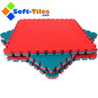 Buy cheap Red Green 120kg/Cbm 20mm Foam Gymnastics Mat 1m*1m product