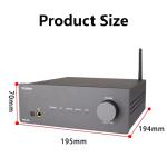 100W Bluetooth Receiver Amplifier 2.1 Channel Class D Hi Fi Mini Stereo Audio
