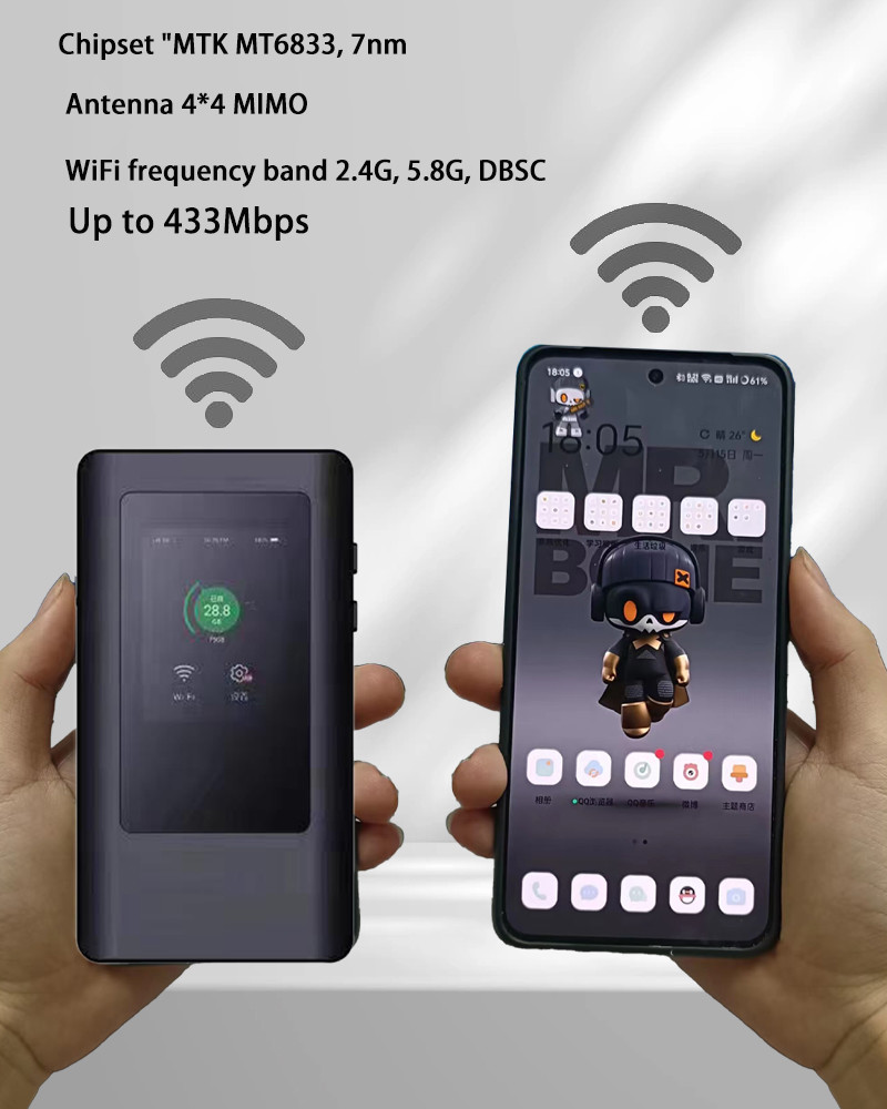 Mini Wifi 5G Modem Router , Chipset MT6833 5G Wireless Router With SIM Slot
