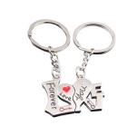 Rhinestone Lovely Heart Shape Personalized Keychain Gifts Metal