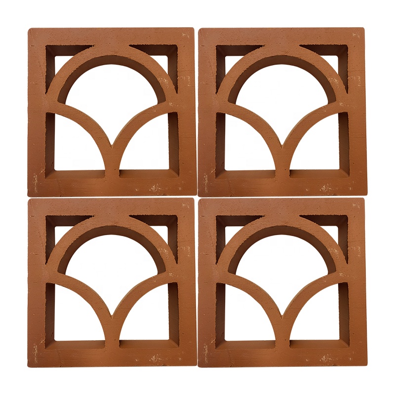 7% Absorption Terracotta Facade Panel Breezeway Tile in Classical Design for Decorative Garden Brick Decoration