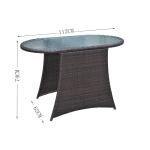 Aluminum 3PC Bistro Chat Set Outdoor Garden Wicker Furniture