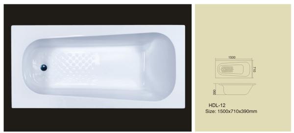 Buy cheap Acrylic bathtub, simple bathtub, common bathtub,sanitary ware, bathroom bath tub HDL-12 from wholesalers
