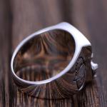Retro Jewelry 925 Sterling Silver Engraved US Army Eagle Style Men Ring