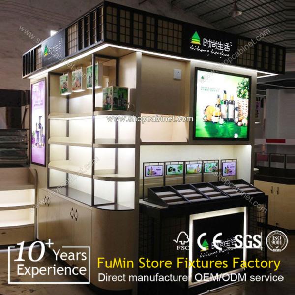 Buy cheap white wood cosmetic display case from wholesalers