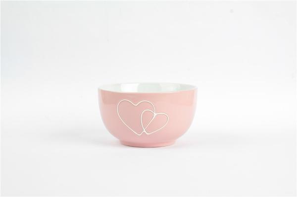 Buy cheap Valentines Ceramic Salad Bowl Stoneware Heart Design Soup Bowl 7 Inch Optional Color from wholesalers