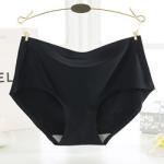Anti-Static Seamless Underwear Female Breathable Ice Silk Mid Waist Underwear