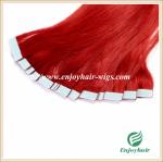 Tape Hair extension 16"-28"L,100s/pack red# color Straight malaysian virgin hair