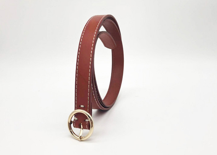 Round Buckle Trousers 1.8CM Women's Fashion Leather Belts
