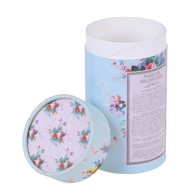 Eco-Friendly Skincare Gift Packaging Cardboard Cylinder Paper Tube Cosmetic Boxes Custom Print