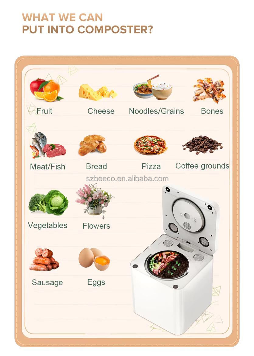 Advanced Kitchen Composter Machine OEM Supported With UV Sterilization