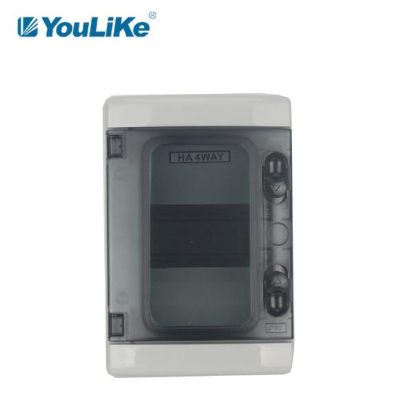 Buy cheap IP65 Waterproof 4 Way Junction Box , 4 Pole MCB Enclosure Box Outdoor from wholesalers