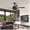 Buy cheap Home Office 5 Plywood 2000LM Crystal Ceiling Fan Light With DC AC Motor from wholesalers