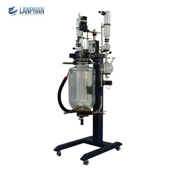 Buy cheap High Speed Laboratory Glass Reactor Big Jacketed Heating Cooling Double Layer Stirred Tank from wholesalers