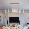 Buy cheap Rectangle Kitchen Chandelier for Living room Dining Room Luxury Crystal Candles ceiling hanging lights(WH-CY-188) from wholesalers