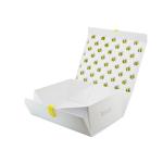 Yellow Ribbon Closure White Hard Cardboard Gift Boxes 8cm Width
