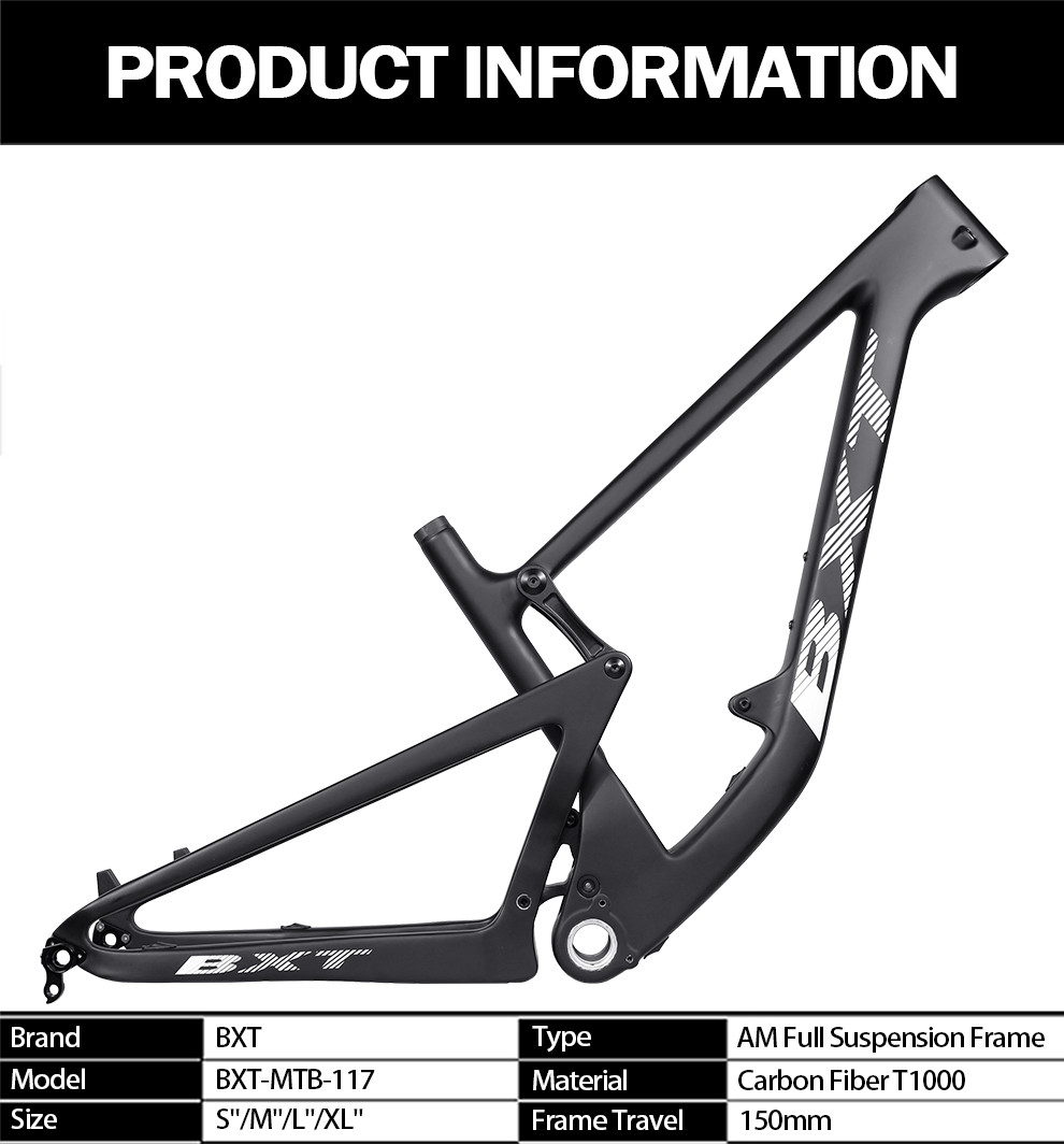 VPP Full Suspension Full Carbon MTB Frame AM Frames 29er Boost Disc Brake