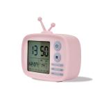 TV Shaped Kids Alarm Clock Multifunctional 316g ABS Silicone Glass Material