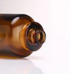 New Luxury Cylinder Shape Amber Spray Glass Bottle 30ml 50ml 100ml Cosmetic