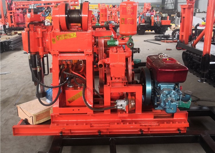 100m Depth Yellow Geotechnical Drilling Rig with 42mm Rod BW160 Pump