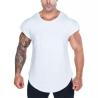 Buy cheap Muscle Fitness high quality soild color Cotton shirts Men sports T-shirt from wholesalers