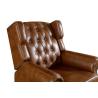 Buy cheap Vintage High Back Brown Leather Recliner Chair High Density Foam / Sponge from wholesalers