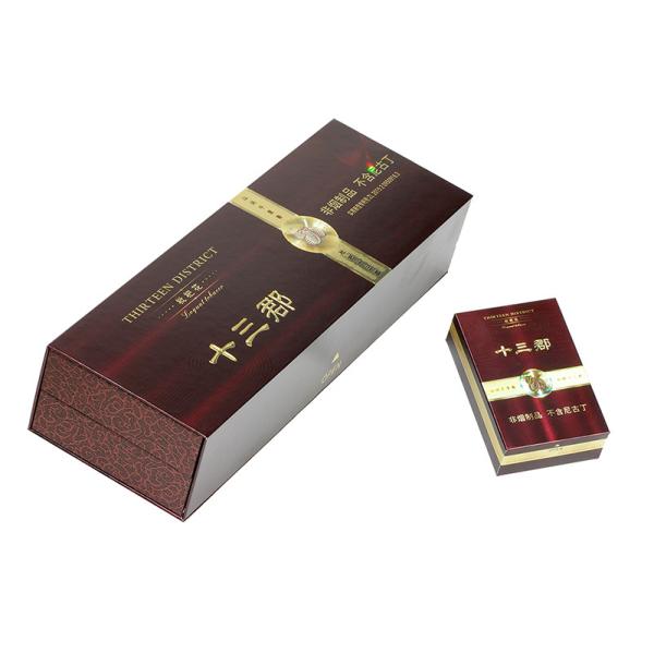 Buy cheap Packaging Craft Paper Custom Cigarette Paper Box Magnet Close from wholesalers