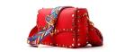 2016 new European and American women's shoulder bag bag diagonal color rivet