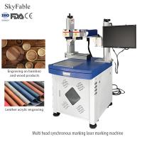 Buy cheap Wood Acrylic Leather Multi Axis Laser Marking Machine Multi Head CO2 Laser product