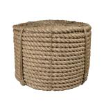 Dia 36 mm 3 strand natrual fiber brown twisted rope for packing mooring boat and