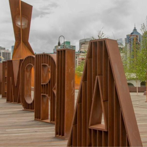 Buy cheap Metal Letter Corten Steel Abstract Sculpture from wholesalers